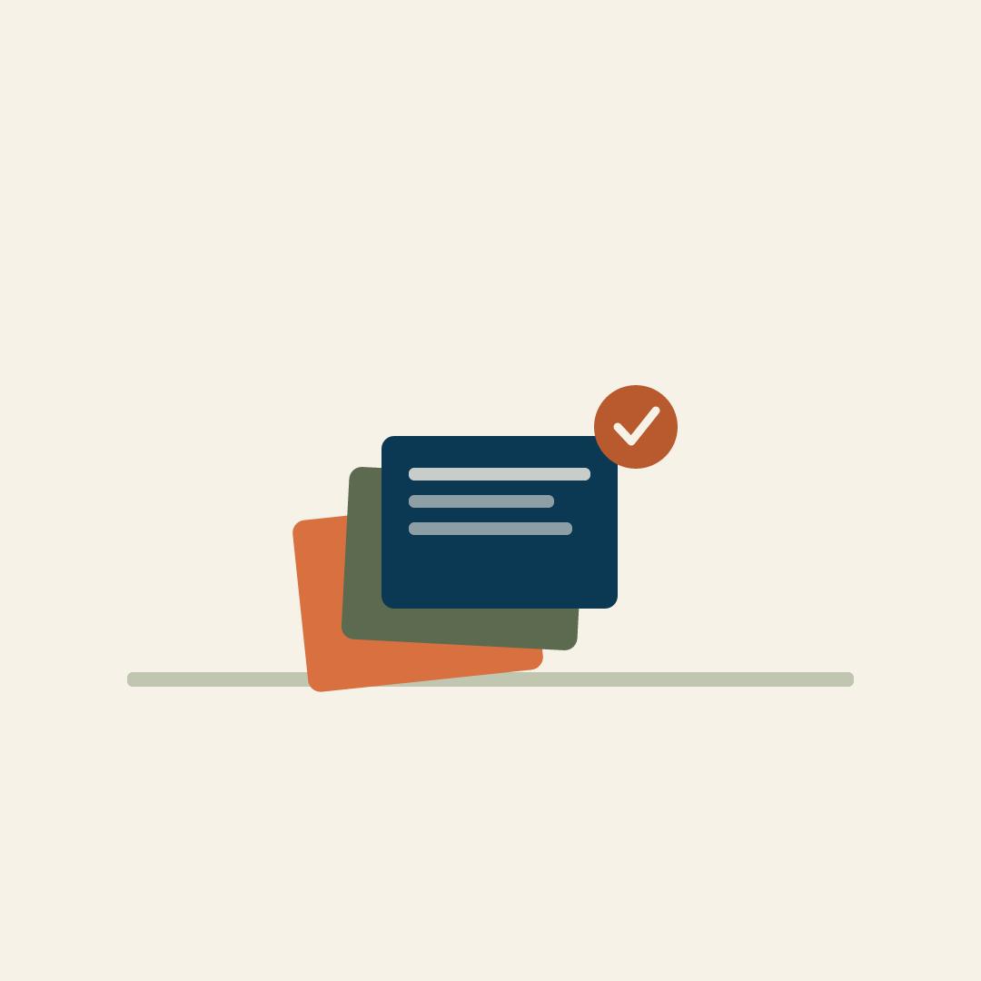 Illustration of documents and a systems checklist