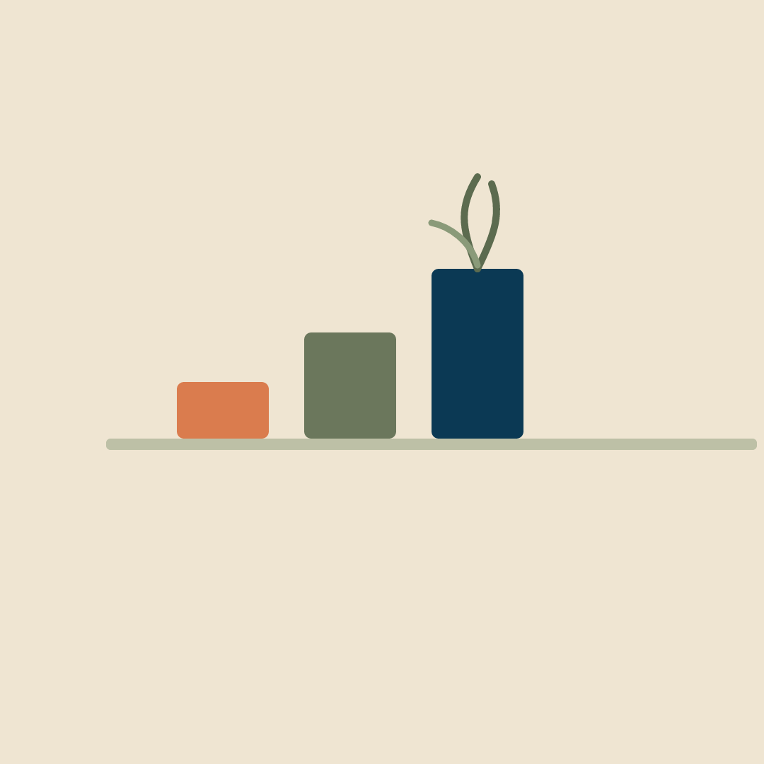 Illustration of ascending blocks representing business growth